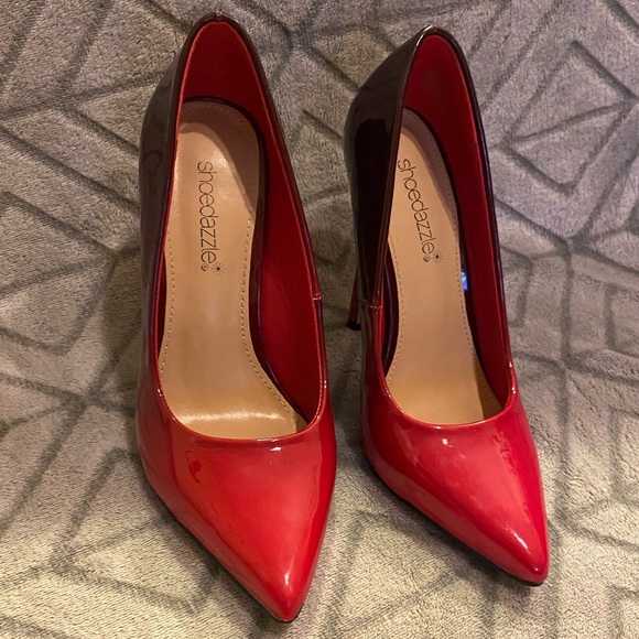 SHOEDAZZLE Red and Black Ombré high heel Size 6M - Picture 2 of 4